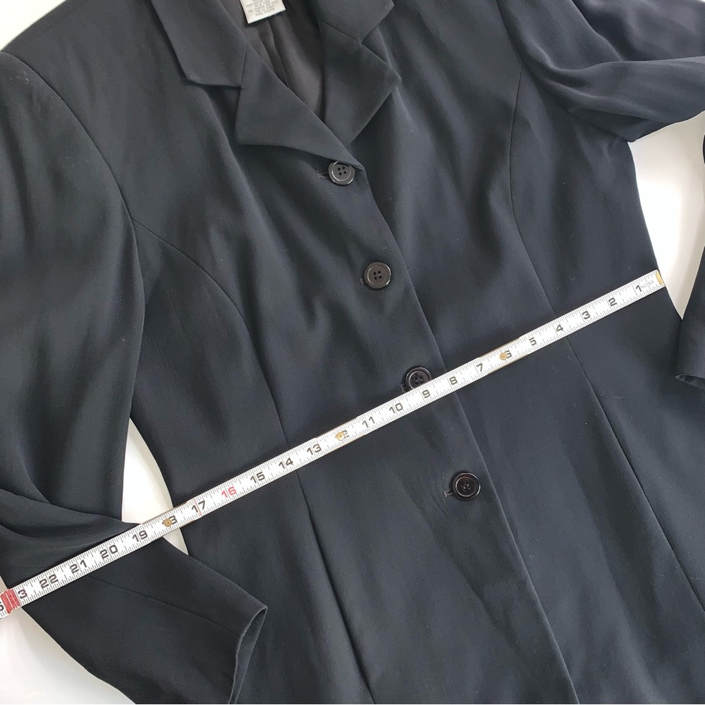 Jacqueline Ferrar Black Long Line Blazer Jacket Size 10 Office Career - Picture 5 of 11